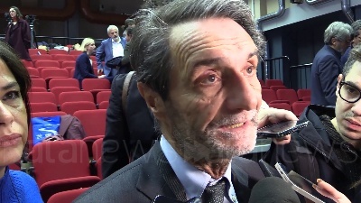 Scene from Stadio Milano, Fontana: "Bella l'idea del Milan, le squadre hanno bisogno di nuovi stadi"