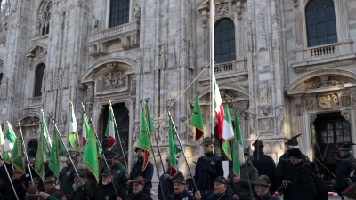 Scene from Alpini, Milano: alzabandiera alle celebrazioni in commemorazione dei soldati caduti