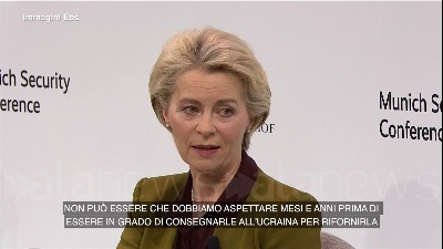 Scene from Von der Leyen: "Putin deve fallire, l'Ucraina deve vincere"