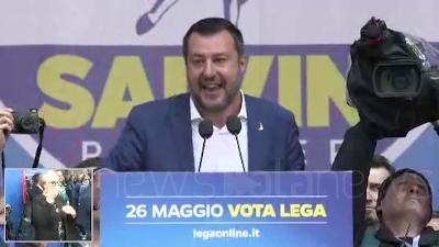 Scene from Salvini: "Estremisti sono altri, qui non ci sono le ultradestre"
