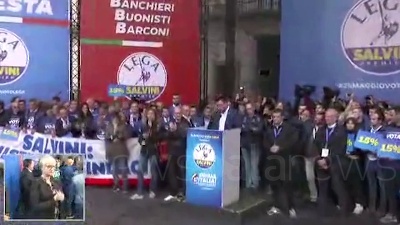 Scene from Salvini: "Estremisti sono altri, qui non ci sono le ultradestre"