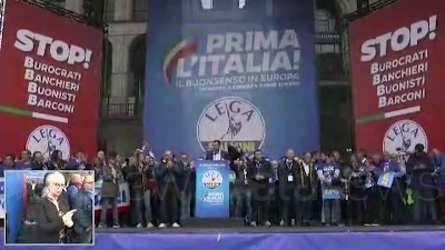 Scene from Salvini: "Estremisti sono altri, qui non ci sono le ultradestre"