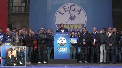 Scene from Salvini: "Estremisti sono altri, qui non ci sono le ultradestre"