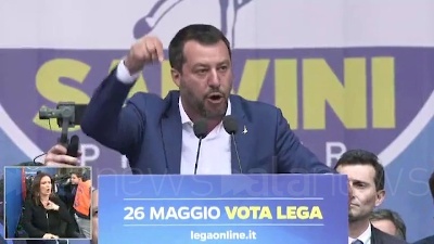 Scene from Salvini: "Estremisti sono altri, qui non ci sono le ultradestre"