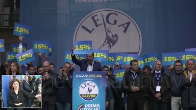 Scene from Salvini: "Estremisti sono altri, qui non ci sono le ultradestre"