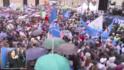 Scene from Salvini: "Estremisti sono altri, qui non ci sono le ultradestre"