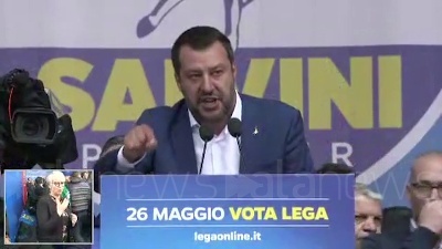 Scene from Salvini: "Estremisti sono altri, qui non ci sono le ultradestre"