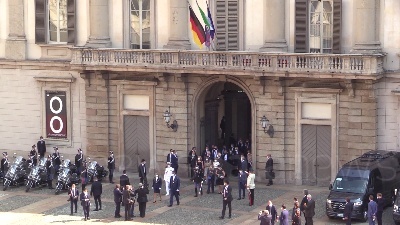 Scene from Mattarella e Steinmeier visitano il Duomo di Milano