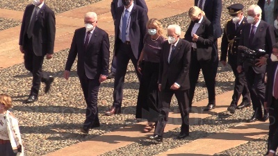 Scene from Mattarella e Steinmeier visitano il Duomo di Milano