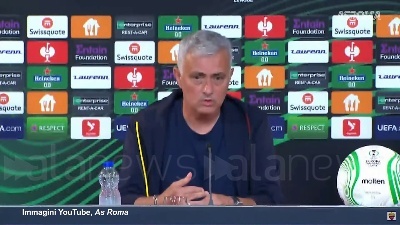Scene from Conference League, Mourinho: "Roma, ora finiamo di scrivere la storia"