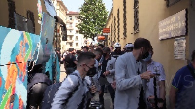 Scene from Euro2020, la nazionale di Mancini parte da Firenze in treno alla volta di Roma