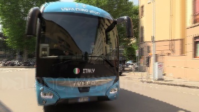 Scene from Euro2020, la nazionale di Mancini parte da Firenze in treno alla volta di Roma