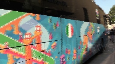 Scene from Euro2020, la nazionale di Mancini parte da Firenze in treno alla volta di Roma