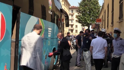 Scene from Euro2020, la nazionale di Mancini parte da Firenze in treno alla volta di Roma