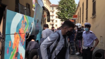 Scene from Euro2020, la nazionale di Mancini parte da Firenze in treno alla volta di Roma