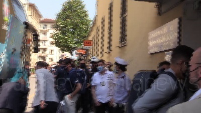 Scene from Euro2020, la nazionale di Mancini parte da Firenze in treno alla volta di Roma