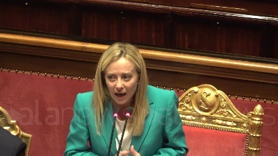 Scene from Senato, Meloni: "Non dobbiamo sconfiggere la Russia, ma difendere l'Ucraina"
