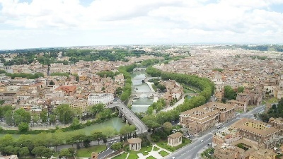 Scene from Roma, il lockdown visto dal drone