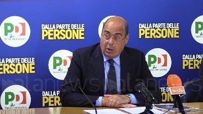 Scene from Zingaretti presenta i '7 cantieri per rinascita Italia'