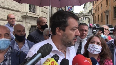 Scene from Salvini: "Oggi sentirò altri leader centro destra, volevo i dati definitivo"