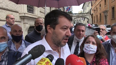 Scene from Salvini: "Oggi sentirò altri leader centro destra, volevo i dati definitivo"