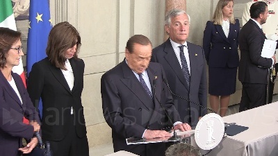 Scene from Consultazioni, Berlusconi: "Maggioranza di centrodestra o elezioni"