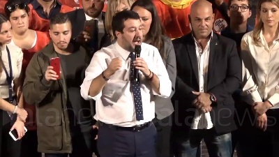 Scene from Salvini a Roma: "È chiaro che vinceremo le prossime elezioni, arriviamo pronti"