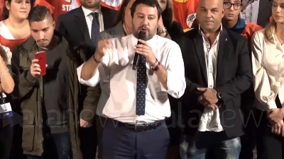 Scene from Salvini a Roma: "È chiaro che vinceremo le prossime elezioni, arriviamo pronti"