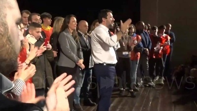 Scene from Salvini a Roma: "È chiaro che vinceremo le prossime elezioni, arriviamo pronti"