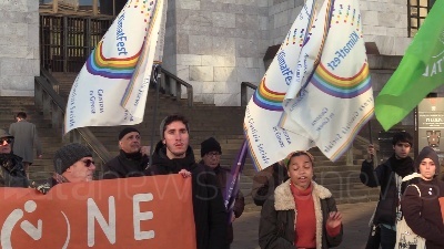 Scene from Milano, i manifestanti di Ultima generazione davanti al tribunale: "Ficicchia non è un criminale"