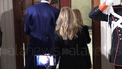 Scene from Governo, la nuova premier Meloni legge la lista dei ministri