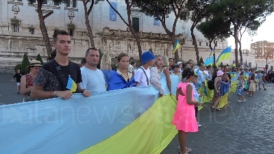 Scene from Ucraina, a Roma la marcia nella giornata dell'indipendenza