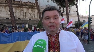 Scene from Ucraina, a Roma la marcia nella giornata dell'indipendenza