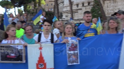 Scene from Ucraina, a Roma la marcia nella giornata dell'indipendenza