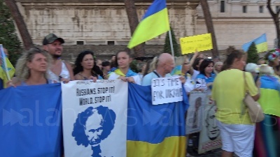 Scene from Ucraina, a Roma la marcia nella giornata dell'indipendenza