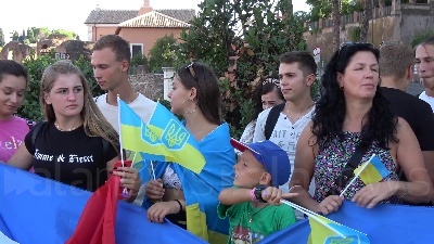 Scene from Ucraina, a Roma la marcia nella giornata dell'indipendenza