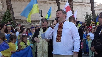 Scene from Ucraina, a Roma la marcia nella giornata dell'indipendenza