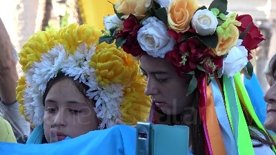 Scene from Ucraina, a Roma la marcia nella giornata dell'indipendenza