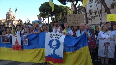 Scene from Ucraina, a Roma la marcia nella giornata dell'indipendenza
