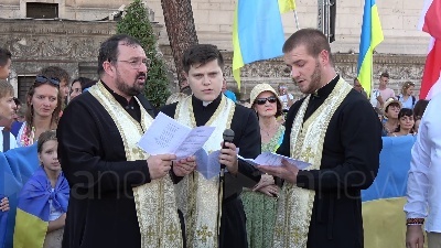 Scene from Ucraina, a Roma la marcia nella giornata dell'indipendenza