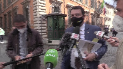 Scene from Speranza, Salvini: "Oggi era mozione per sfiduciare Draghi, io mi fido di lui"