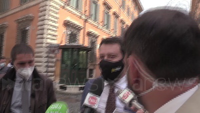 Scene from Speranza, Salvini: "Oggi era mozione per sfiduciare Draghi, io mi fido di lui"