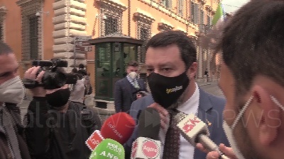 Scene from Speranza, Salvini: "Oggi era mozione per sfiduciare Draghi, io mi fido di lui"