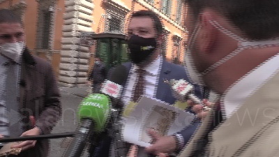 Scene from Speranza, Salvini: "Oggi era mozione per sfiduciare Draghi, io mi fido di lui"