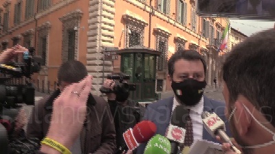 Scene from Speranza, Salvini: "Oggi era mozione per sfiduciare Draghi, io mi fido di lui"