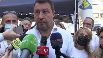 Scene from Green pass lavoro, Salvini: "Ha un senso solo per chi è a contatto con il pubblico"