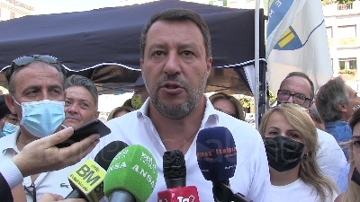Scene from Green pass lavoro, Salvini: "Ha un senso solo per chi è a contatto con il pubblico"