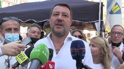 Scene from Green pass lavoro, Salvini: "Ha un senso solo per chi è a contatto con il pubblico"