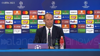 Scene from Champions League, Allegri: "In questi momenti c'è da stare zitti e lavorare"