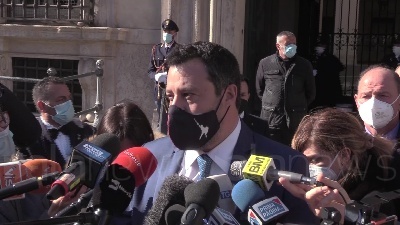 Scene from Covid, Salvini: "Mia speranza è riaprire dalla seconda metà di aprile le città 'tranquille'"